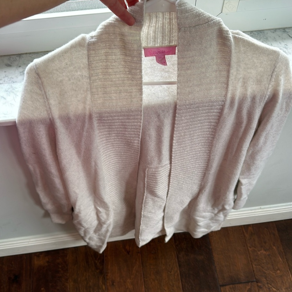 Lilly Pulitzer Heather grey cashmere jacket
